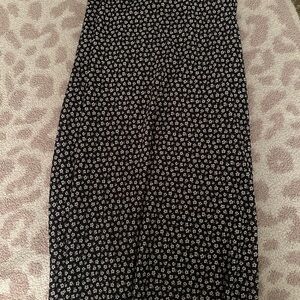 Floral Black and White Women's Skirt